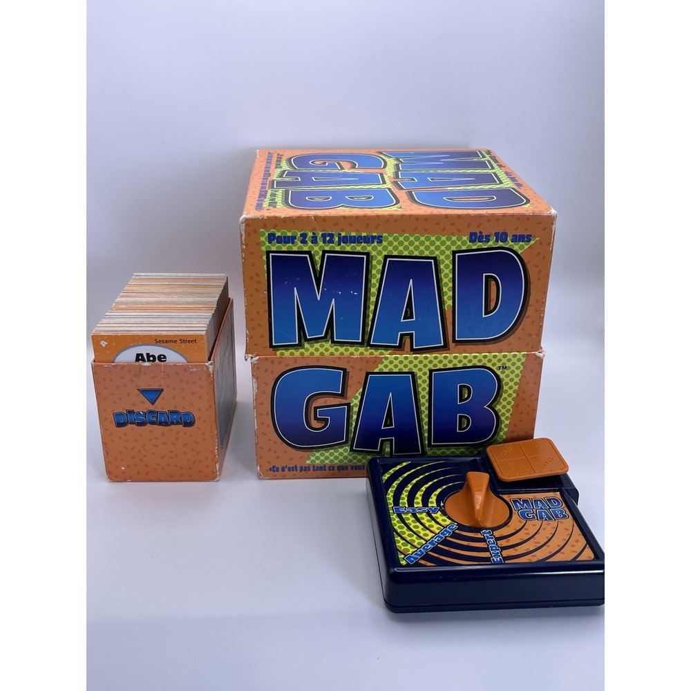 Vintage 1995 Mad Gab Game Patch Products 27338 298 Cards Missing Stand